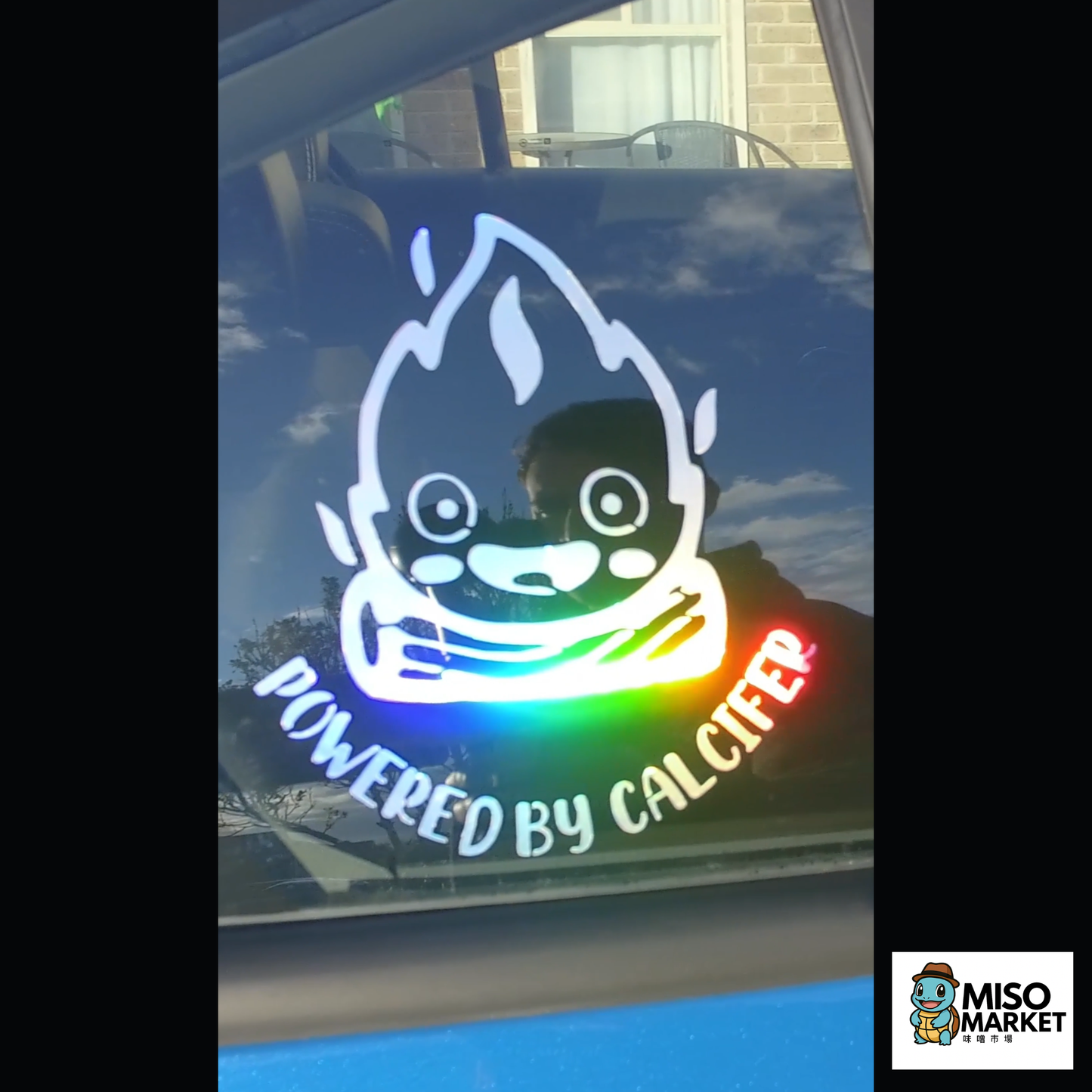 Holographic Calcifer Car Sticker