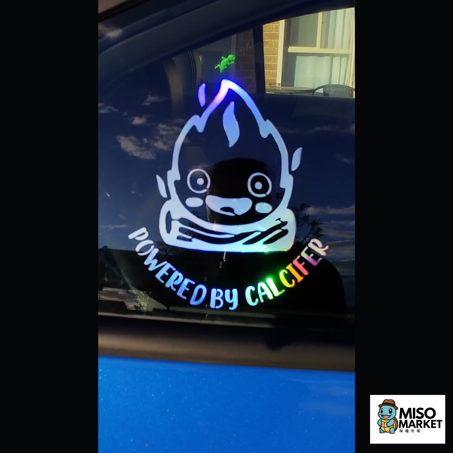 Holographic Calcifer Car Sticker