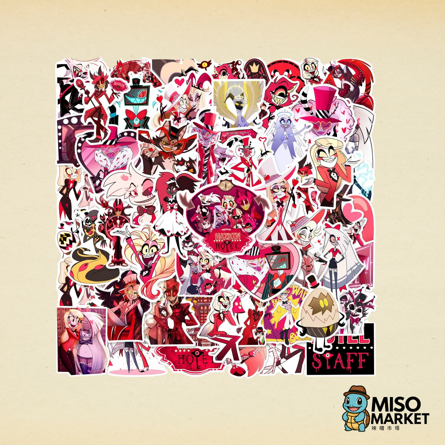 HAZBIN HOTEL STICKERS 56 PIECES