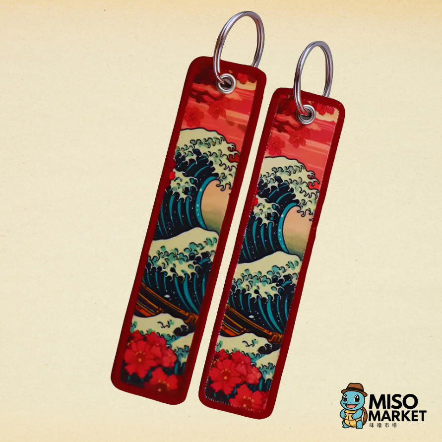 Van Gough Red Waves Jet Tag