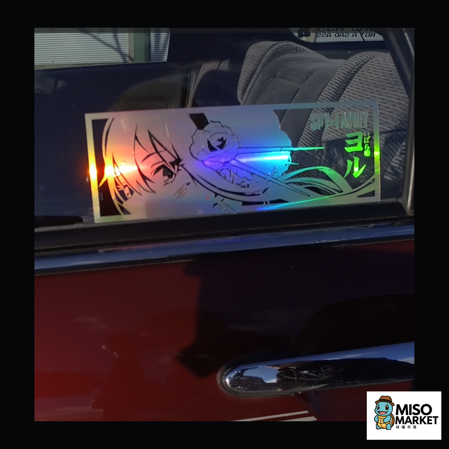 Holographic SPY x FAMILY Yor car sticker