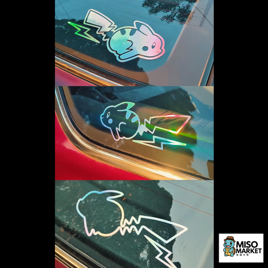 Holographic Pickachu Car stickers